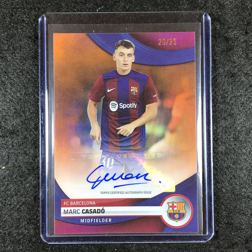 2023-24 Topps Barcelona MARC CASADO First Team Auto Orange Foil 20/25