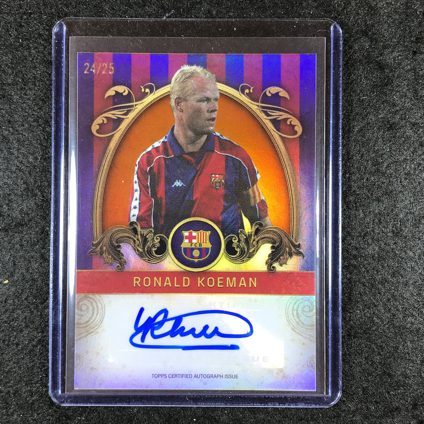 2023-24 Topps Barcelona RONALD KOEMAN Vintage Barca Auto Orange Foil 24/25