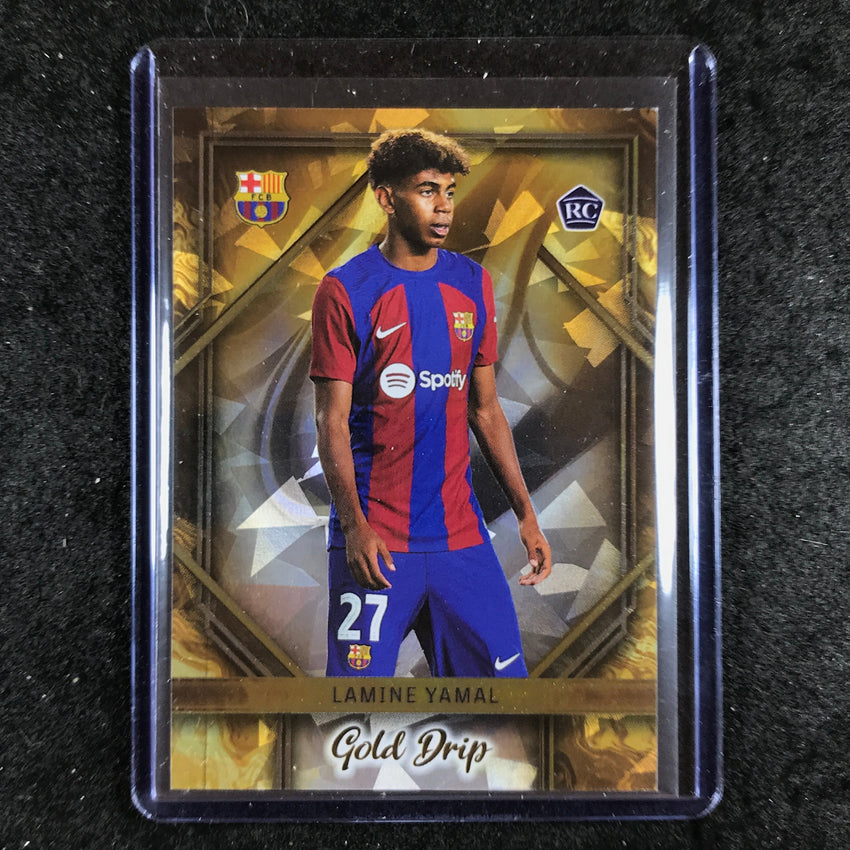 2023-24 Topps Barcelona LAMINE YAMAL Gold Drip Rookie Icy Foil #5