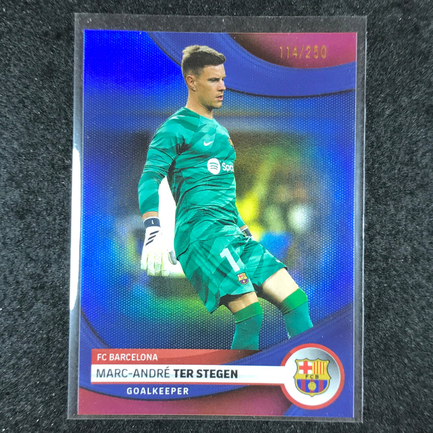 2023-24 Topps Barcelona MARC-ANDRE TER STEGEN First Team Blue Foil 114/250 #1