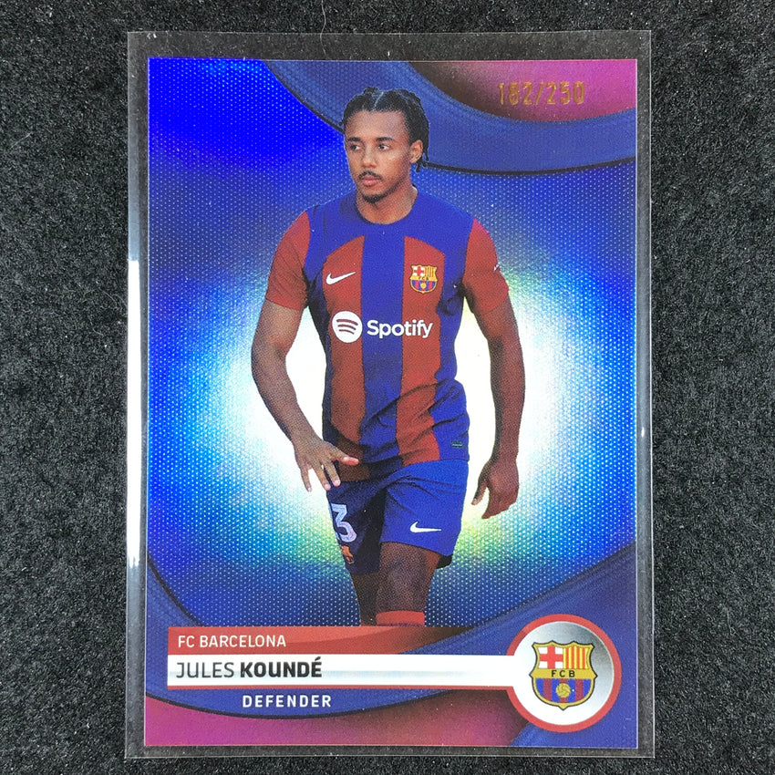 2023-24 Topps Barcelona JULES KOUNDE First Team Blue Foil 182/250 #6