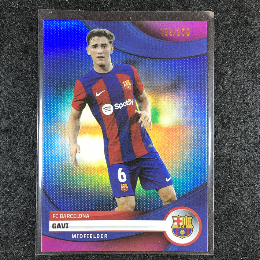 2023-24 Topps Barcelona GAVI First Team Blue Foil 198/250 #13