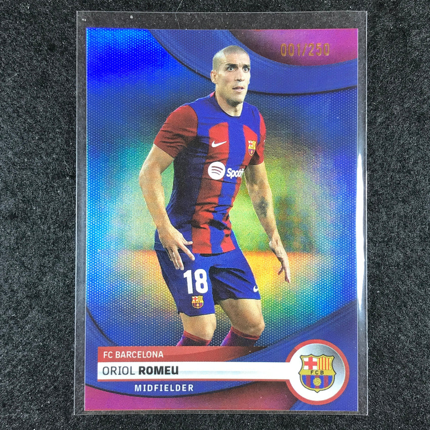 2023-24 Topps Barcelona ORIOL ROMEU First Team Blue Foil 1/250 #14