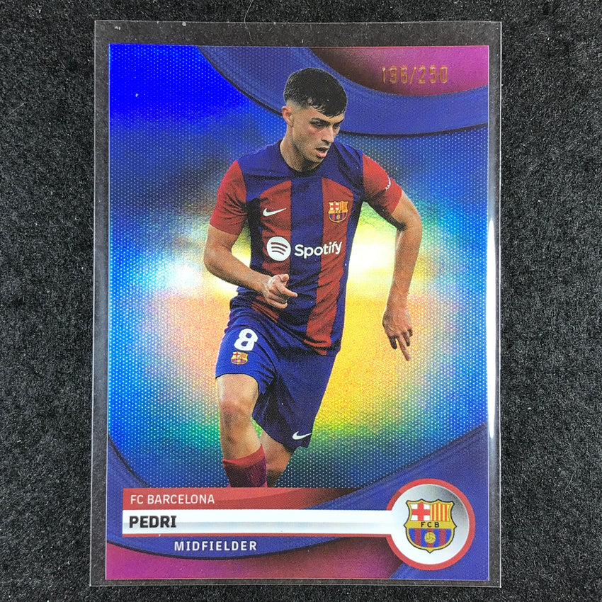 2023-24 Topps Barcelona PEDRI First Team Blue Foil 196/250 #16