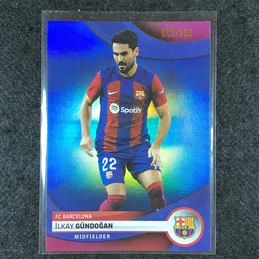 2023-24 Topps Barcelona ILKAY GUNDOGAN First Team Blue Foil 2/250 #19