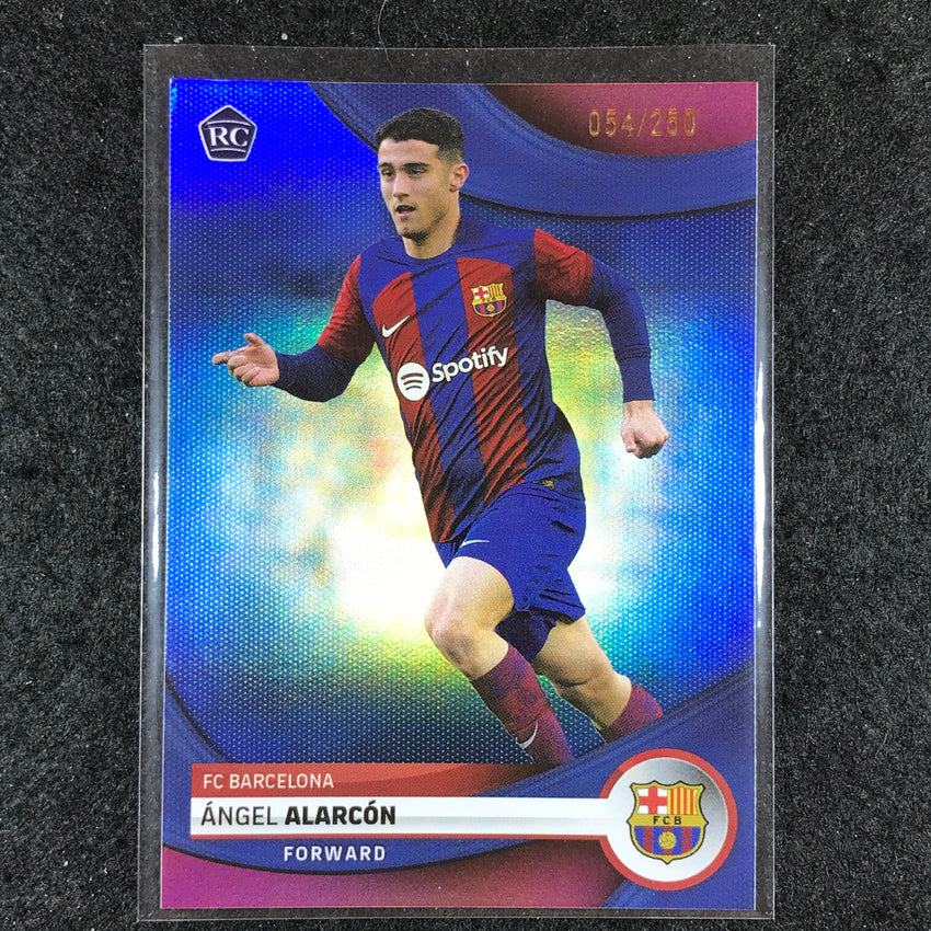 2023-24 Topps Barcelona ANGEL ALARCON First Team Rookie Blue Foil 54/250 #24