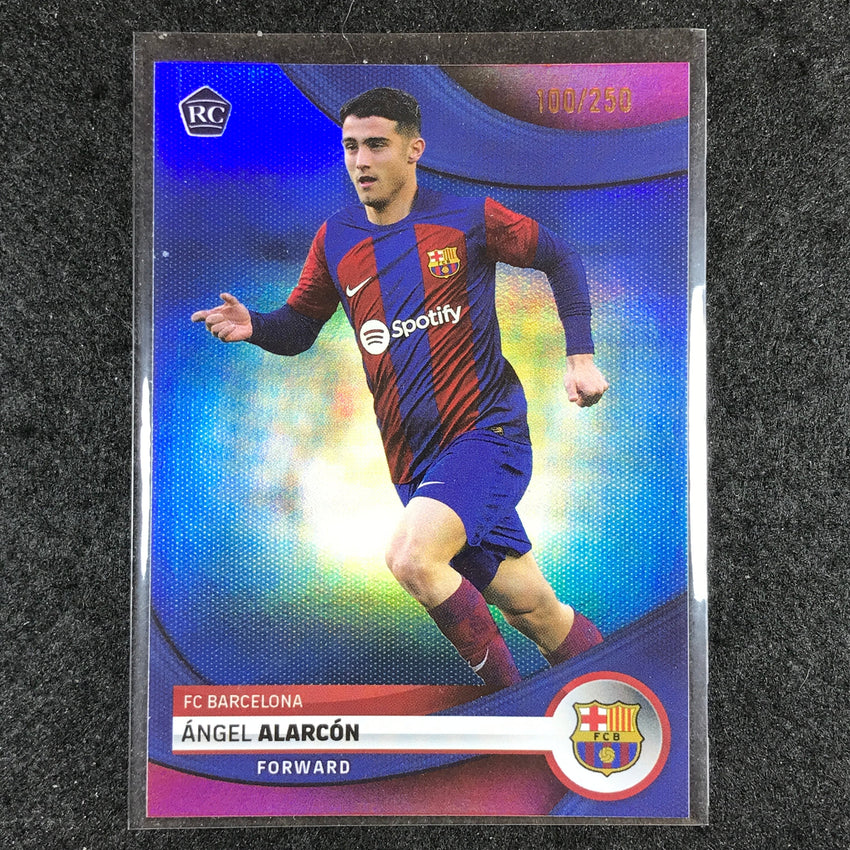 2023-24 Topps Barcelona ANGEL ALARCON First Team Rookie Blue Foil 100/250 #24