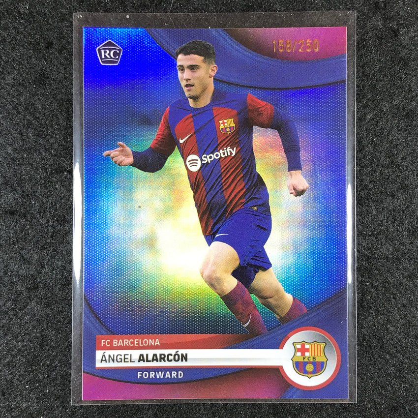 2023-24 Topps Barcelona ANGEL ALARCON First Team Rookie Blue Foil 158/250 #24