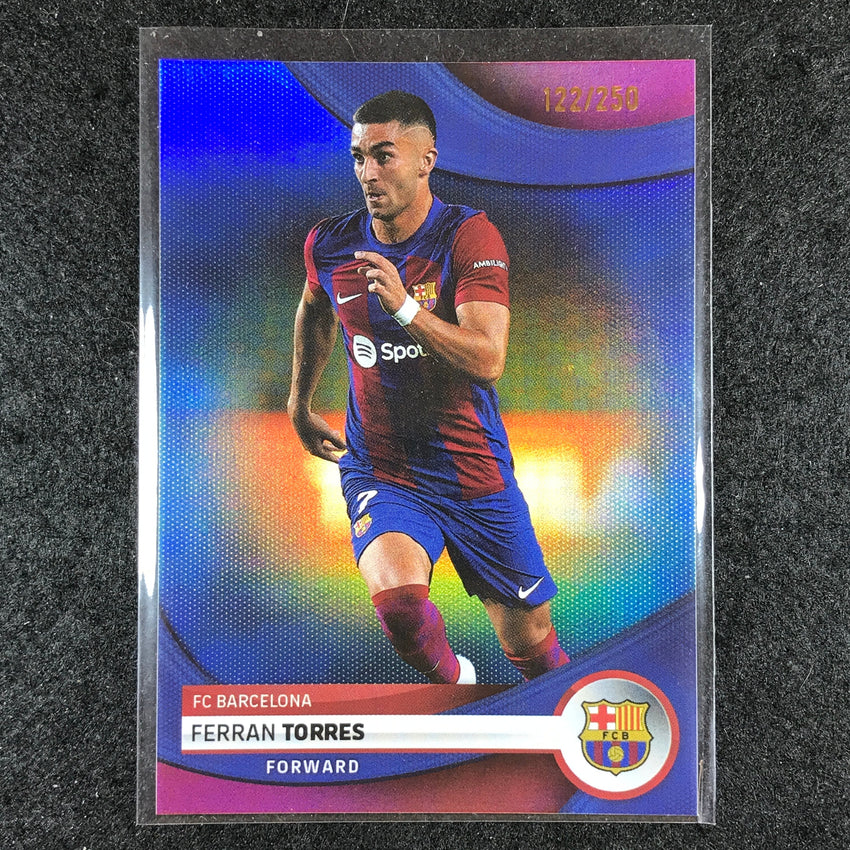 2023-24 Topps Barcelona FERRAN TORRES First Team Blue Foil 122/250 #25