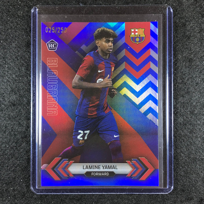 2023-24 Topps Barcelona LAMINE YAMAL Blaugrana Rookie Blue Foil 25/250 #1