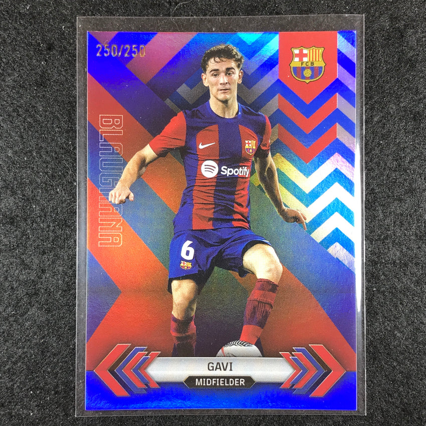 2023-24 Topps Barcelona GAVI Blaugrana Blue Foil 250/250 #4