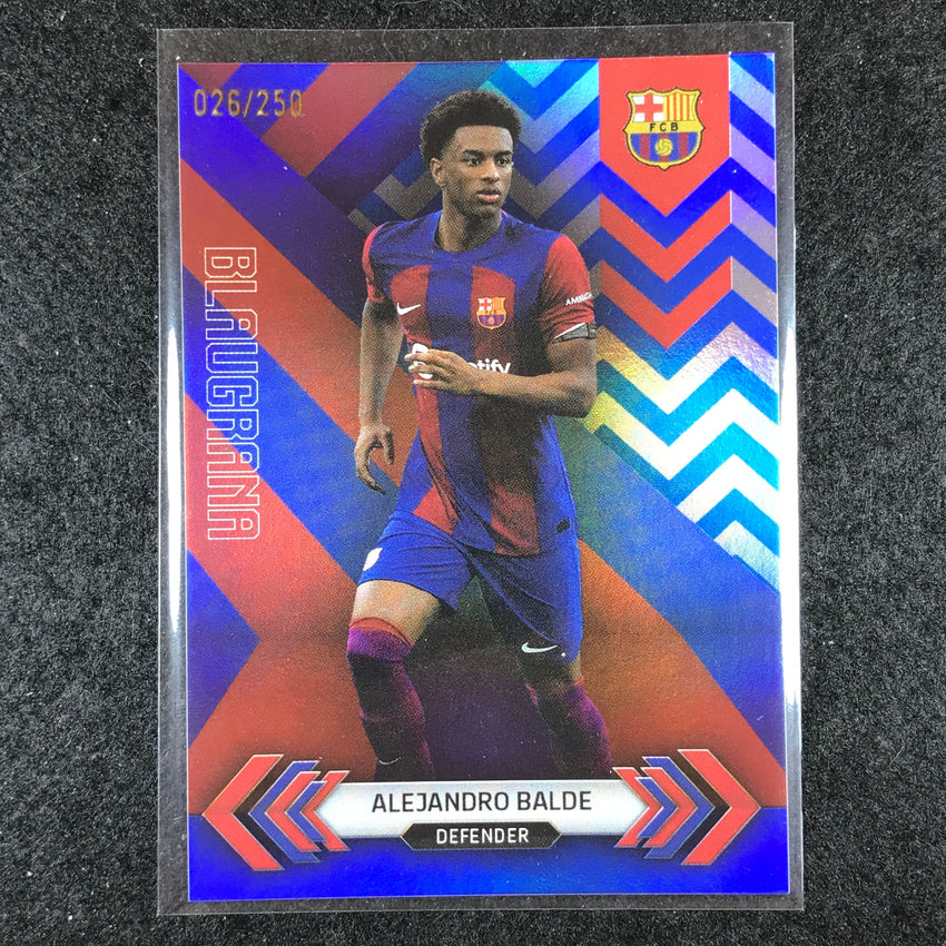 2023-24 Topps Barcelona ALEJANDRO BALDE Blaugrana Blue Foil 26/250 #7