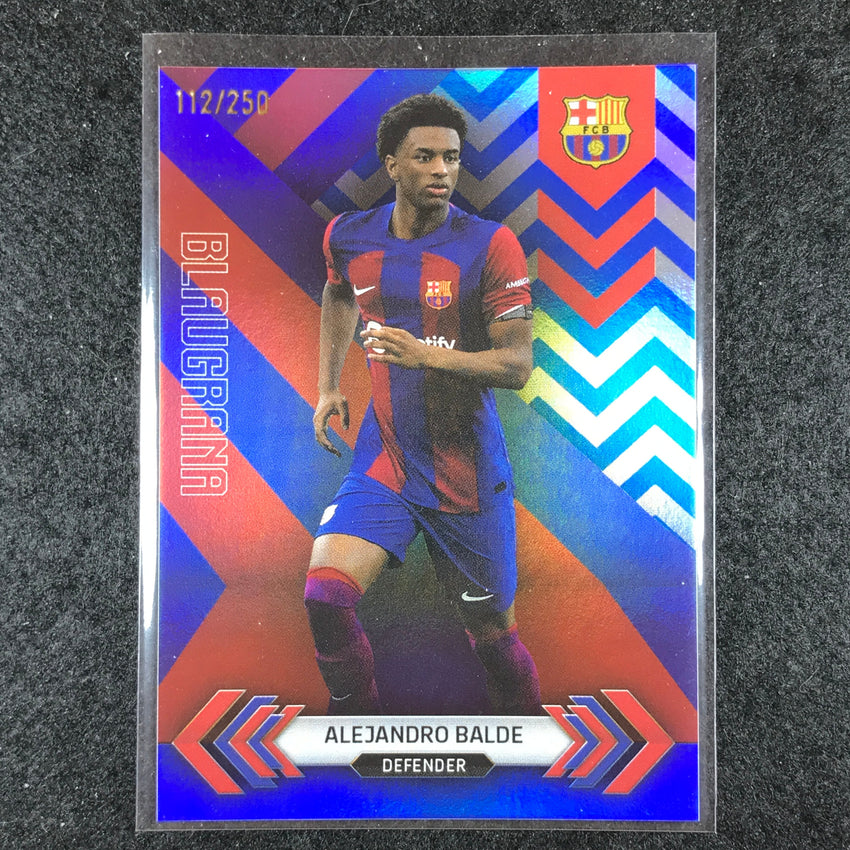 2023-24 Topps Barcelona ALEJANDRO BALDE Blaugrana Blue Foil 112/250 #7
