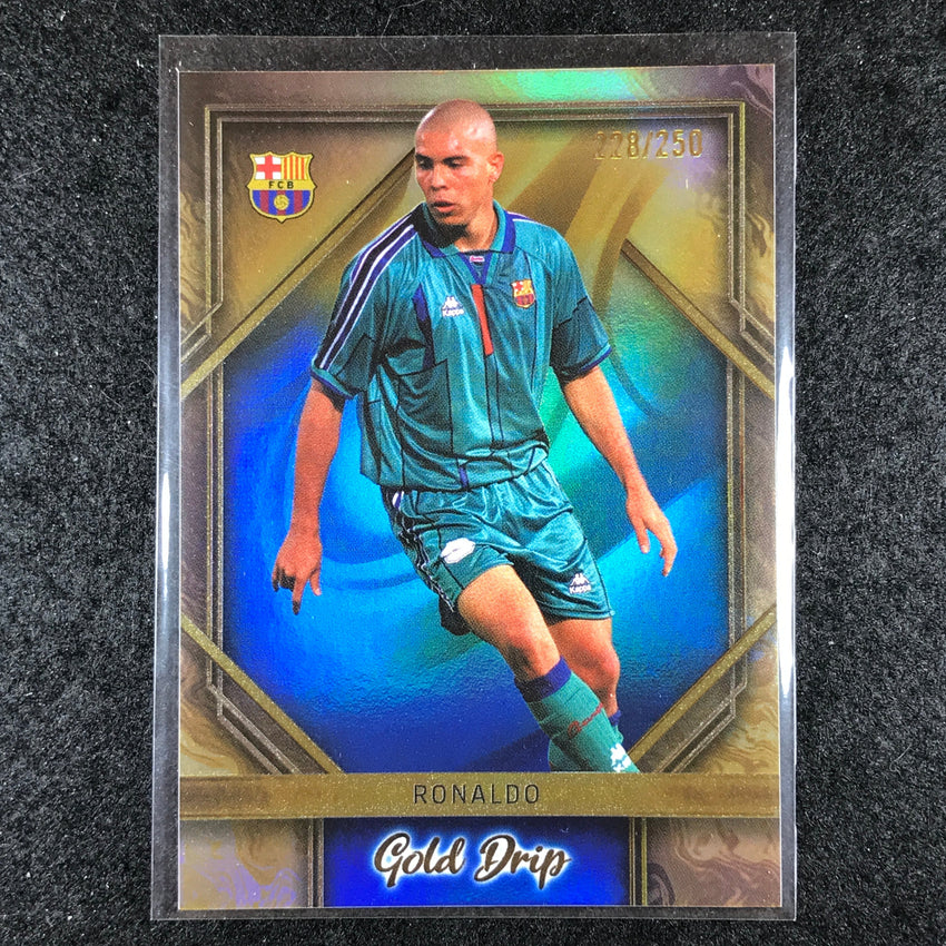 2023-24 Topps Barcelona RONALDO Gold Drip Blue Foil 228/250 #2