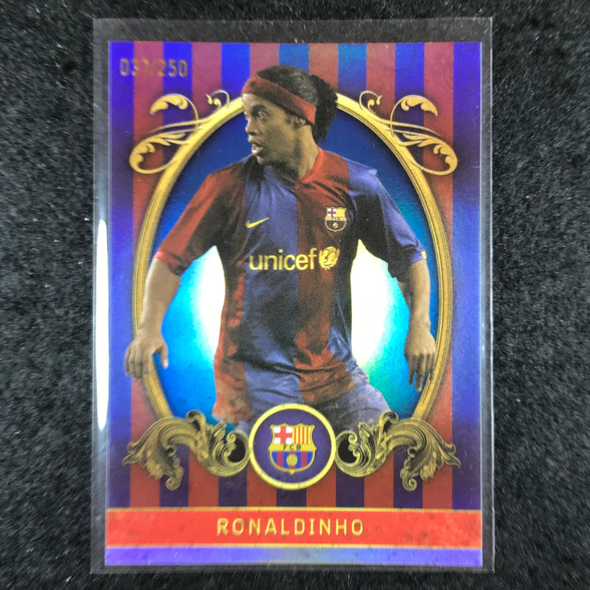 2023-24 Topps Barcelona RONALDINHO Vintage Barca Blue Foil 37/250 #3