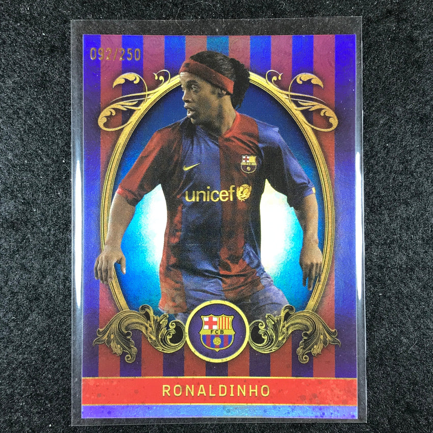 2023-24 Topps Barcelona RONALDINHO Vintage Barca Blue Foil 92/250 #3