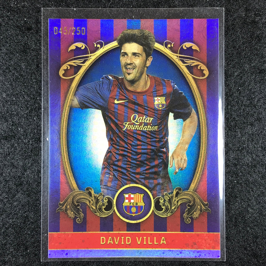 2023-24 Topps Barcelona DAVID VILLA Vintage Barca Blue Foil 45/250 #7
