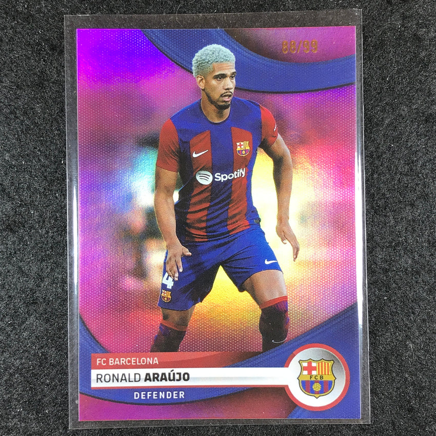 2023-24 Topps Barcelona RONALD ARAUJO First Team Pink Foil 88/99 #3
