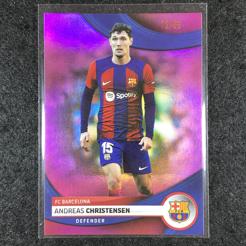 2023-24 Topps Barcelona ANDREAS CHRISTENSEN First Team Pink Foil 72/99 #4