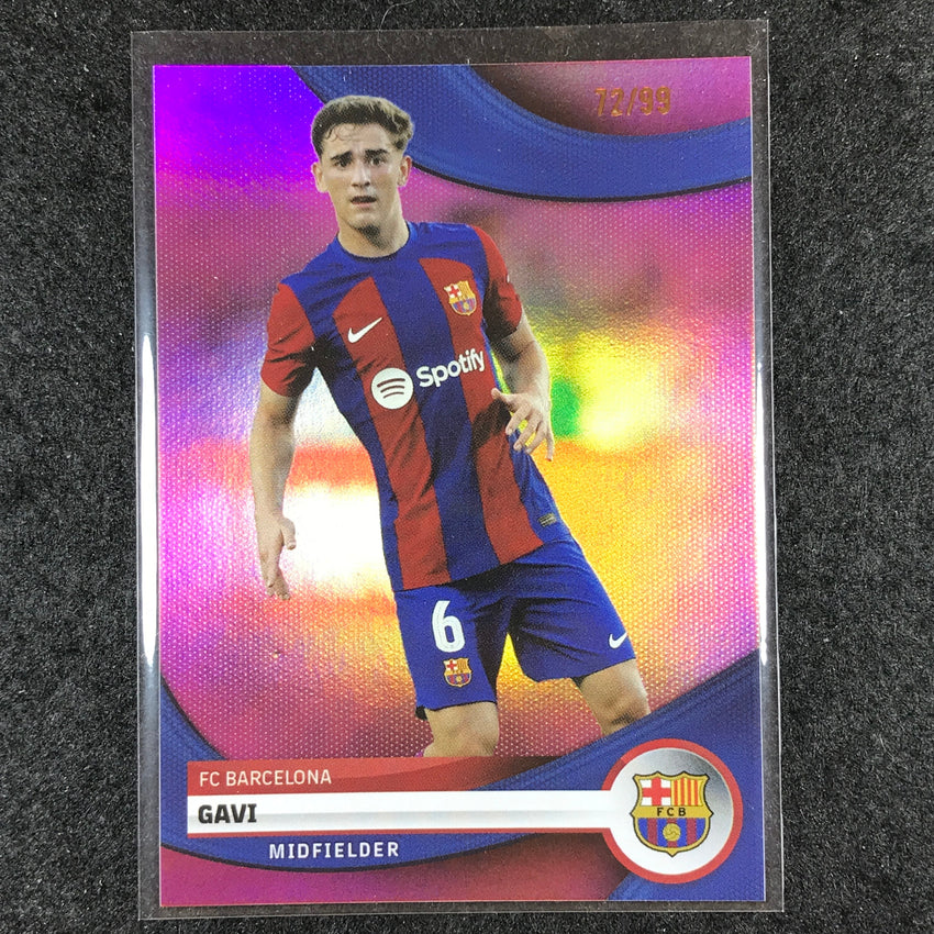 2023-24 Topps Barcelona GAVI First Team Pink Foil 72/99 #13