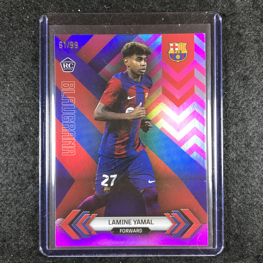 2023-24 Topps Barcelona LAMINE YAMAL Blaugrana Rookie Pink Foil 61/99 #1