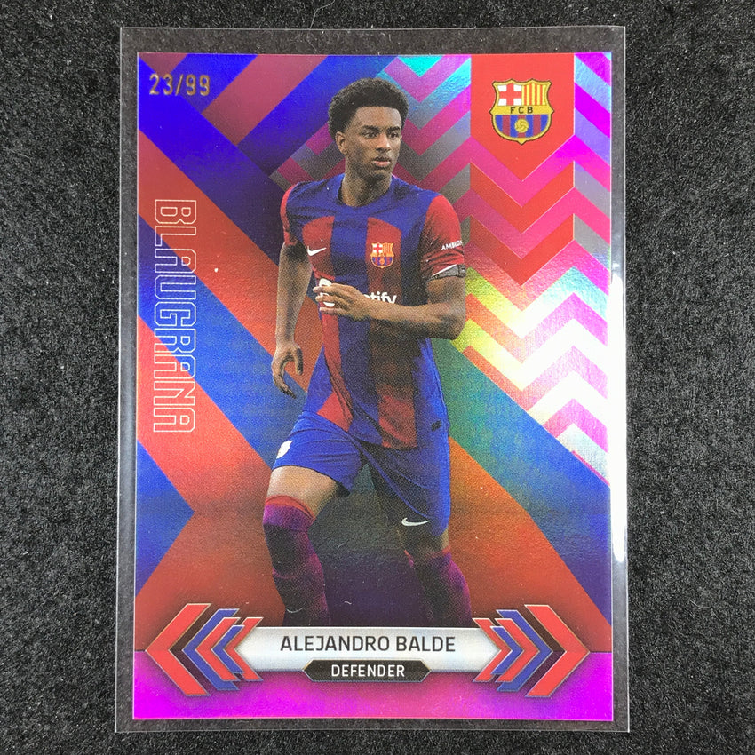 2023-24 Topps Barcelona ALEJANDRO BALDE Blaugrana Pink Foil 23/99 #7