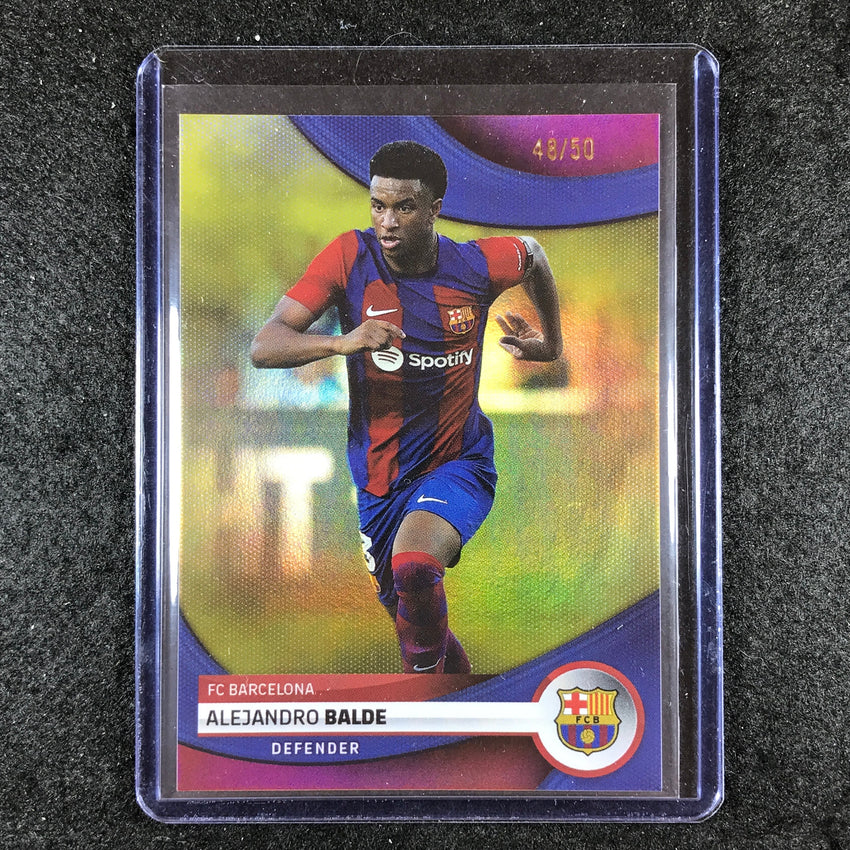 2023-24 Topps Barcelona ALEJANDRO BALDE First Team Yellow Foil 48/50 #8