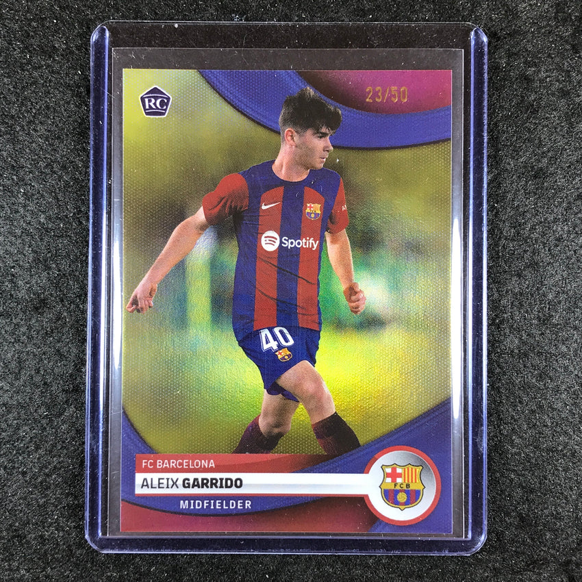 2023-24 Topps Barcelona ALEIX GARRIDO First Team Rookie Yellow Foil 23/50 #15