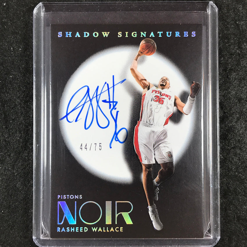 2024-25 Noir RASHEED WALLACE Shadow Signatures Auto 44/75