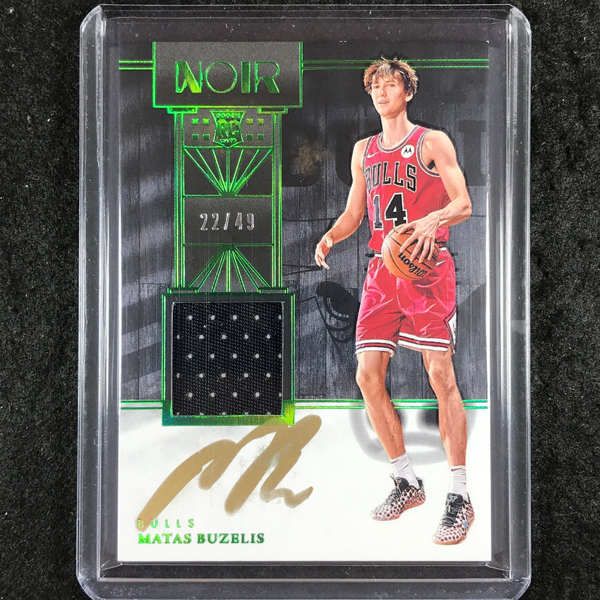 2024-25 Noir MATAS BUZELIS Base Rookie Patch Auto Color Holo Green 22/49