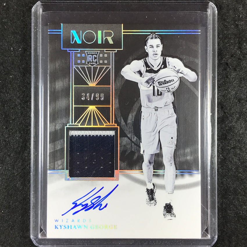 2024-25 Noir KYSHAWN GEORGE Base Rookie Patch Auto Black and White 34/99