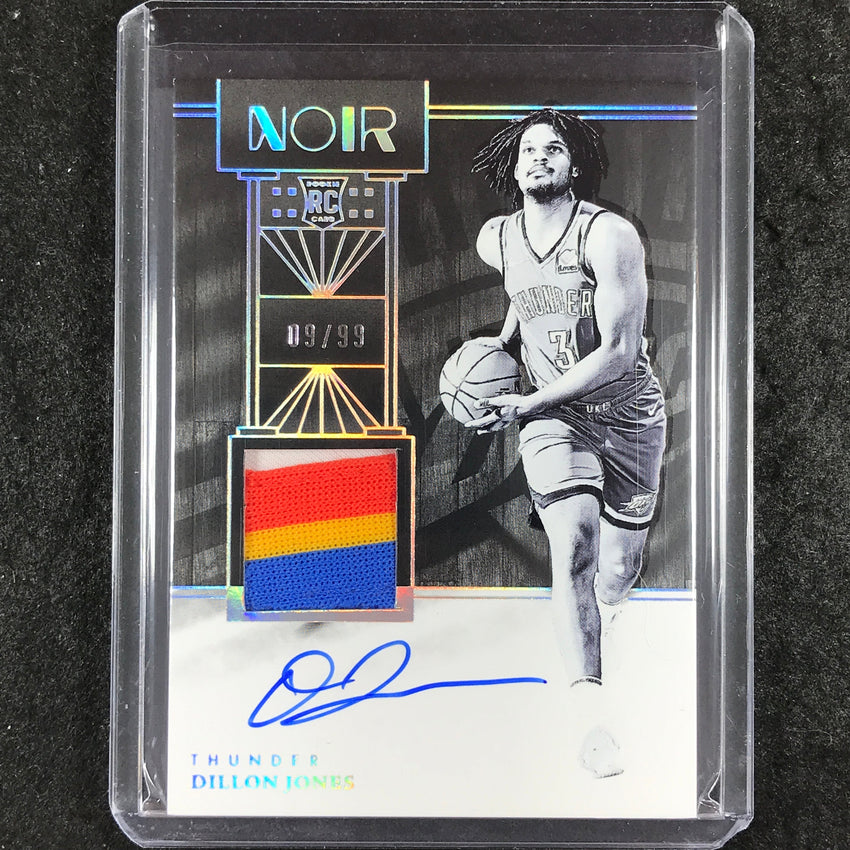 2024-25 Noir DILLON JONES Base Rookie Patch Auto Black and White 9/99
