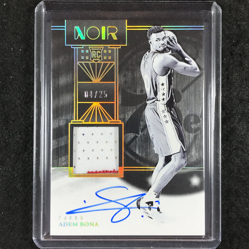 2024-25 Noir ADEM BONA Base Rookie Patch Auto Black and White Holo Gold 4/25