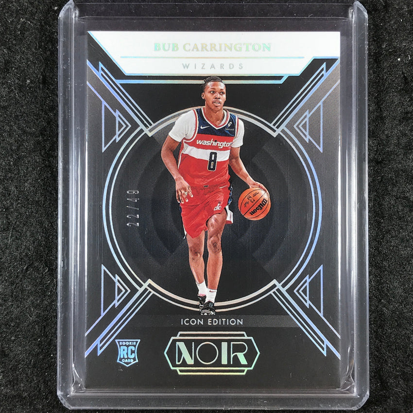2024-25 Noir BUB CARRINGTON Base Rookies Icon Edition Holo Silver 22/49 #182