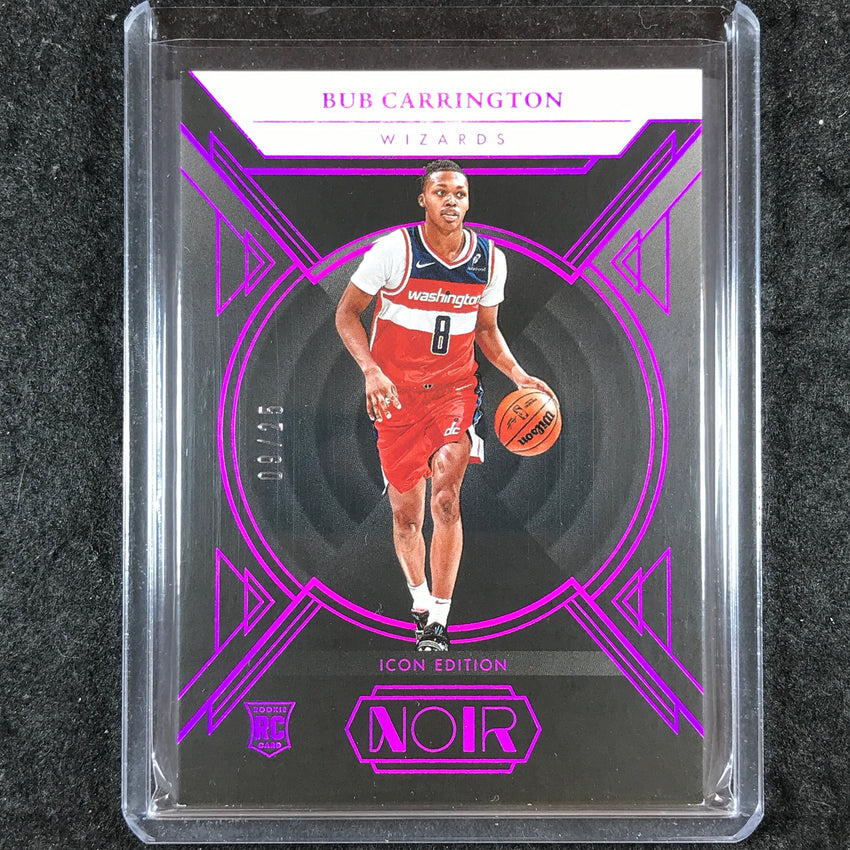 2024-25 Noir BUB CARRINGTON Base Rookies Icon Edition Holo Ruby 9/25 #182