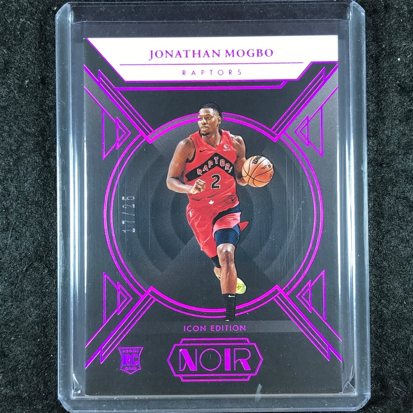 2024-25 Noir JONATHAN MOGBO Base Rookies Icon Edition Holo Ruby 17/25 #196