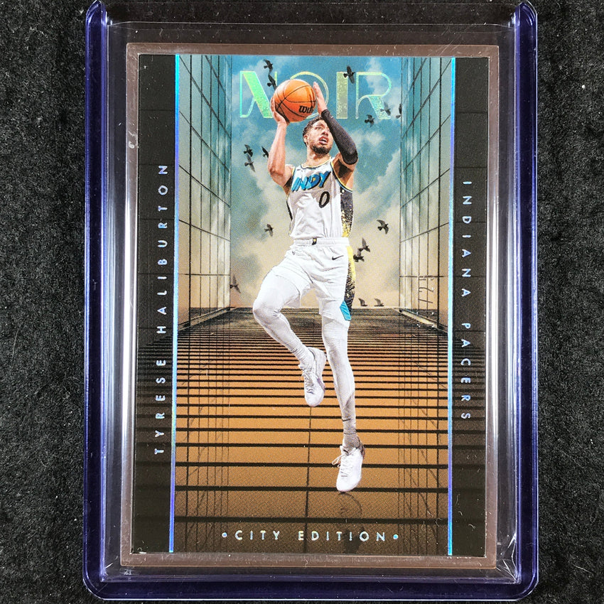 2024-25 Noir TYRESE HALIBURTON Base Metal Frame City Edition 18/25 #201