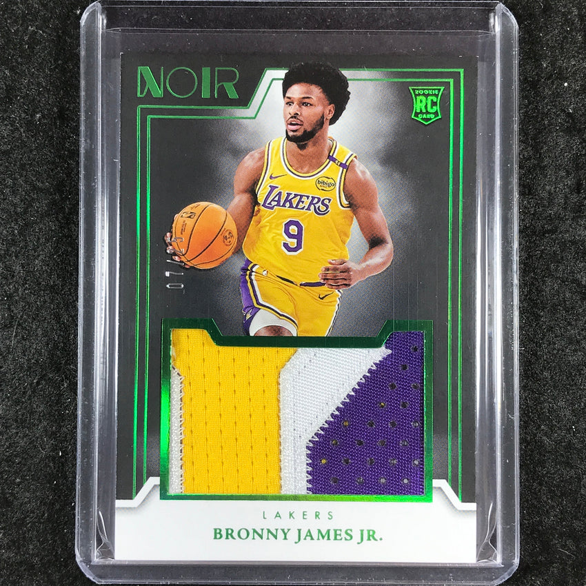 2024-25 Noir BRONNY JAMES JR. Rookie Jumbo Material Patch Relic Holo Green 7/25