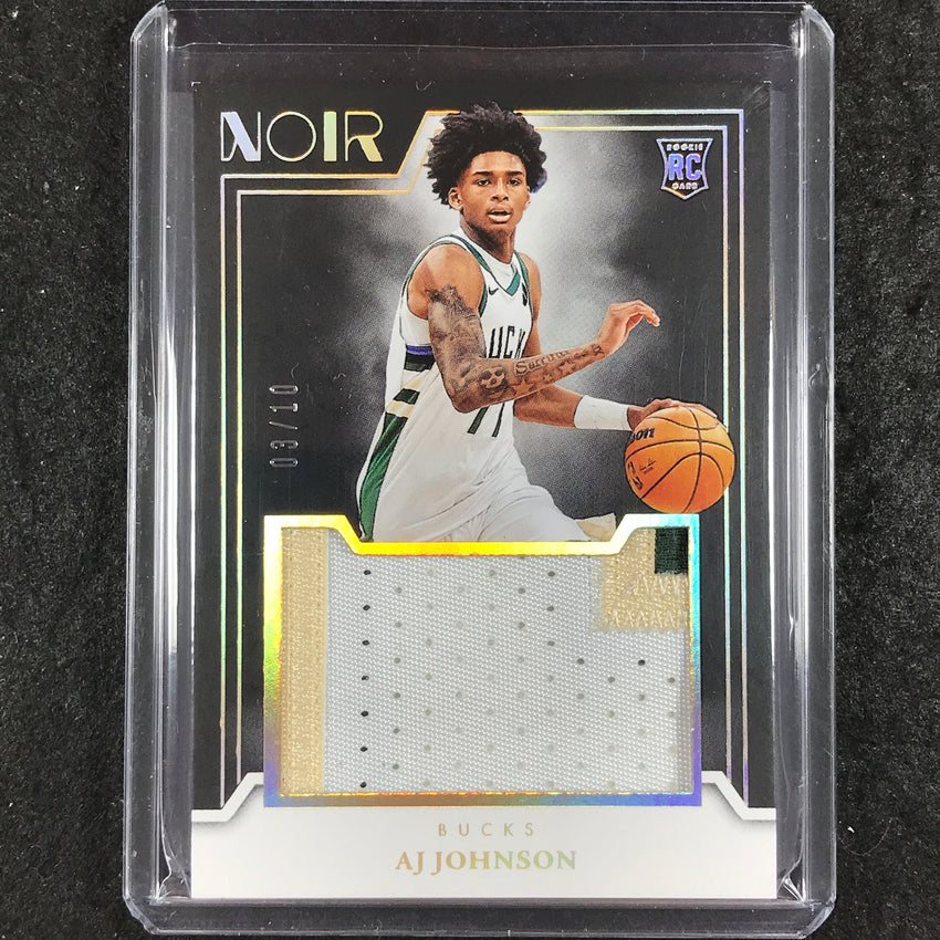 2024-25 Noir AJ JOHNSON Rookie Jumbo Material Patch Relic Holo Gold 3/10