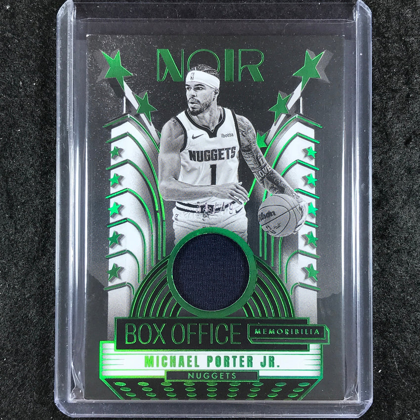 2024-25 Noir MICHAEL PORTER JR. Box Office Memorabilia Jersey Relic Green 31/49