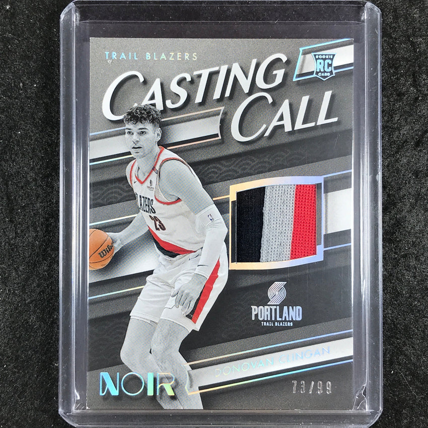 2024-25 Noir DONOVAN CLINGAN Casting Call Memorabilia Rookie Patch 73/99