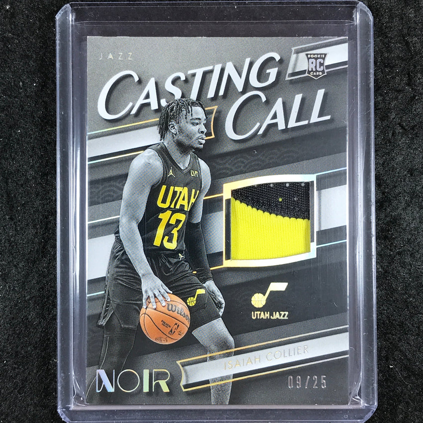2024-25 Noir ISAIAH COLLIER Casting Call Memorabilia Rookie Patch Holo Gold 9/25