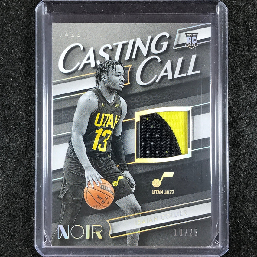2024-25 Noir ISAIAH COLLIER Casting Call Memorabilia Rookie Patch Gold 10/25