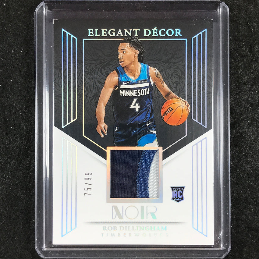 2024-25 Noir ROB DILLINGHAM Elegant Decor Rookie Patch Relic 75/99