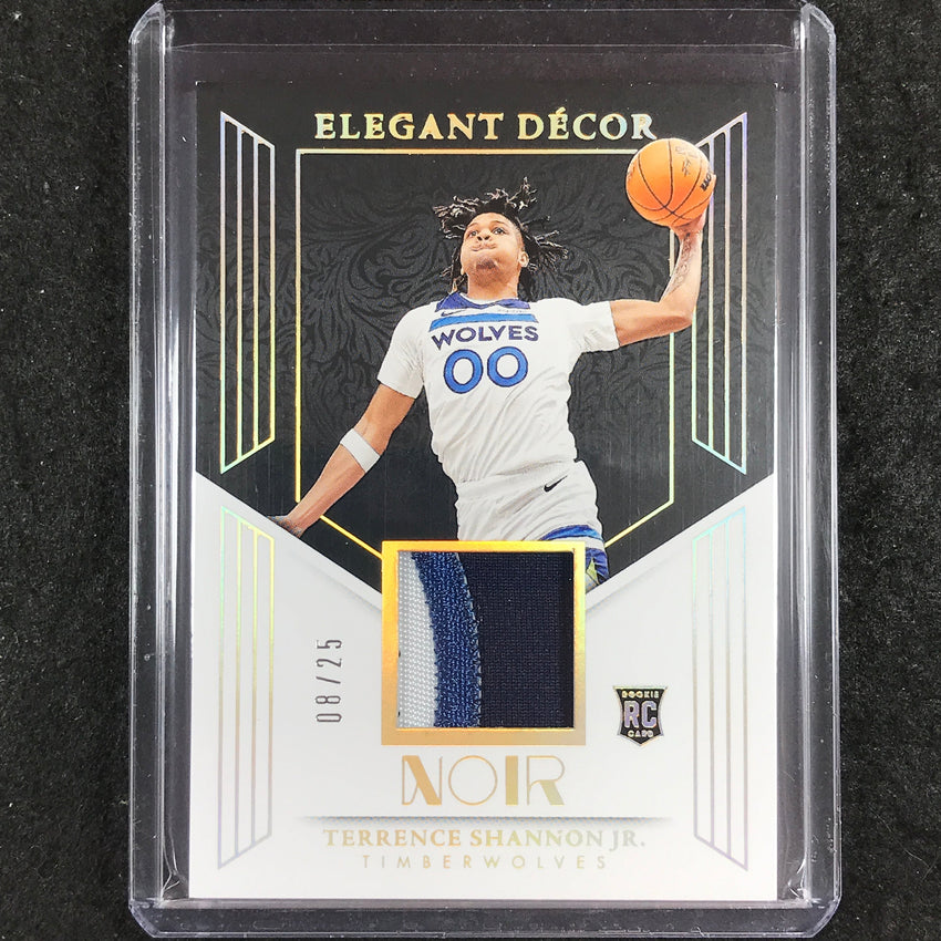 2024-25 Noir TERRENCE SHANNON JR. Elegant Decor Rookie Patch Holo Gold 8/25