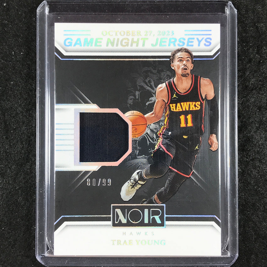 2024-25 Noir TRAE YOUNG Game Night Jerseys Relic 80/99