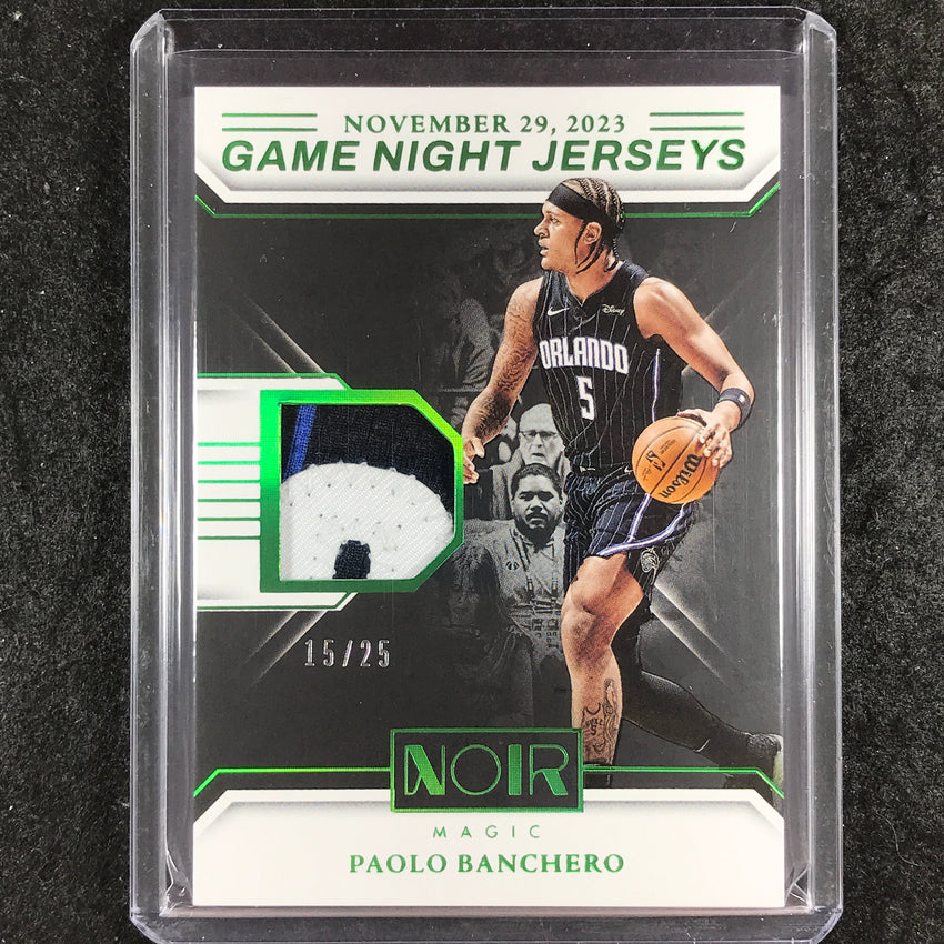 2024-25 Noir PAOLO BANCHERO Game Night Jerseys Patch Relic Holo Green 15/25