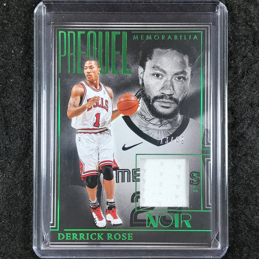 2024-25 Noir DERRICK ROSE Prequel Memorabilia Jersey Relic Holo Green 13/49