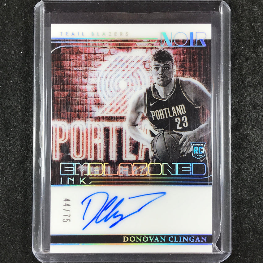 2024-25 Noir DONOVAN CLINGAN Emblazoned Ink Rookie Auto 44/75