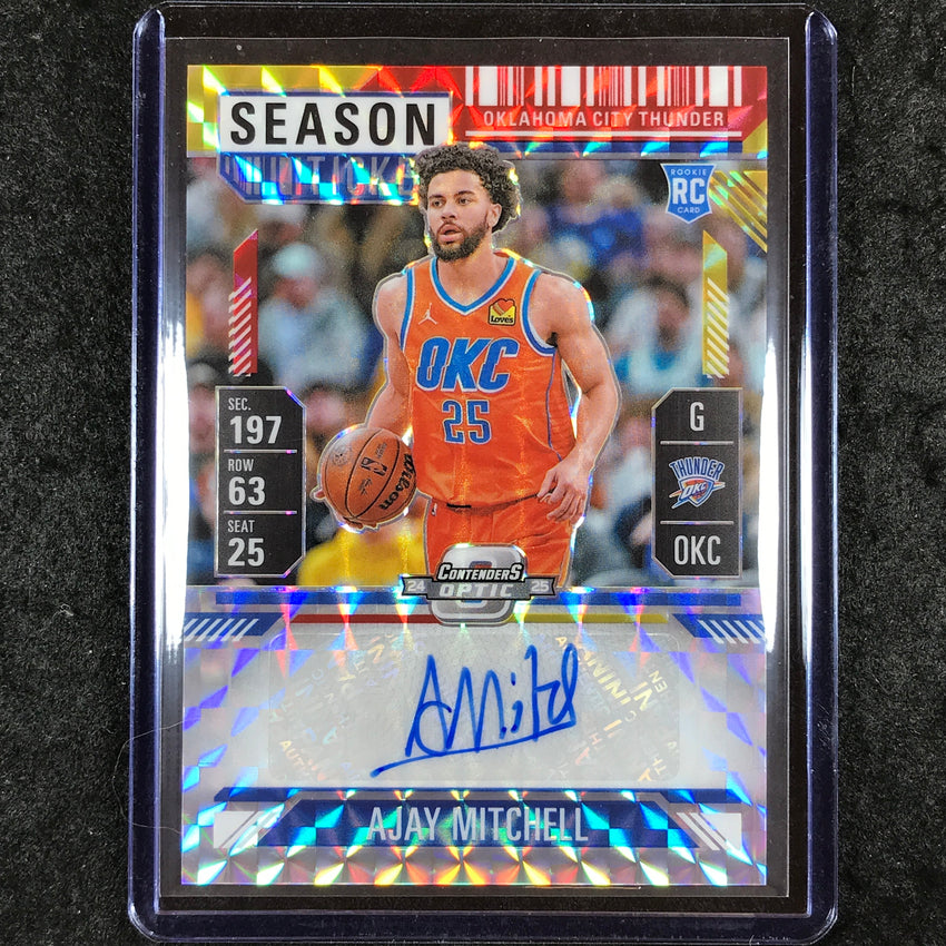 2024-25 Mosaic AJAY MITCHELL Rookie Season Ticket Auto Choice #AJY